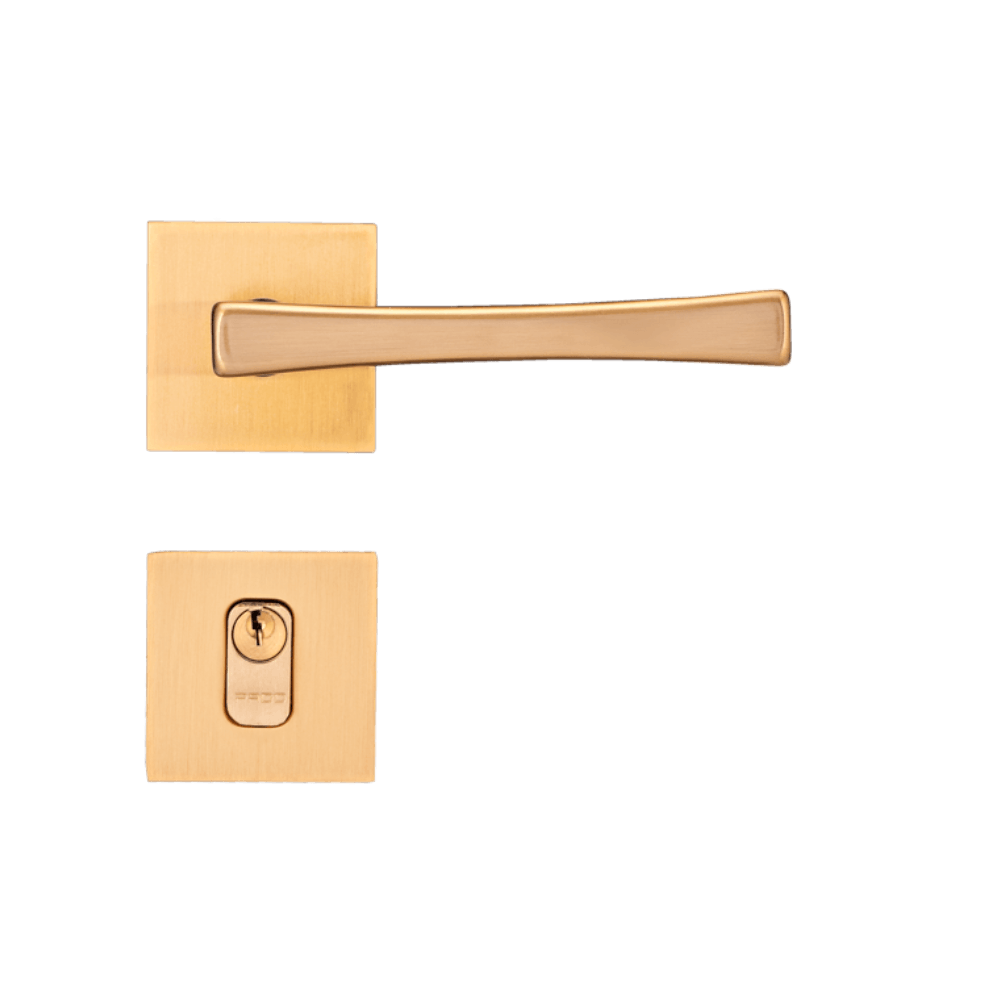 Fechadura Vivaldi em Zamac Red Gold Escovado Externa